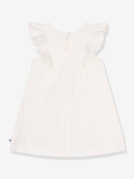 Korte mouwen katoenen kinderjurk PETIT BATEAU wit - vertbaudet enfant 