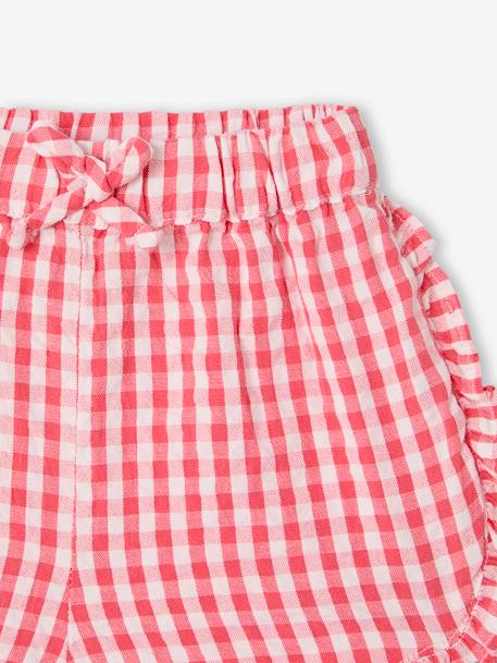 Short vichy en seersucker bébé carreaux rouge - vertbaudet enfant 