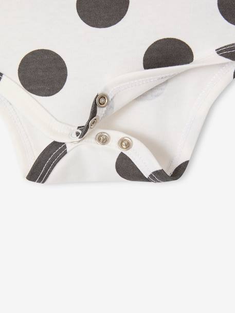 Coffret naissance body bébé et bavoir à pois écru - vertbaudet enfant 