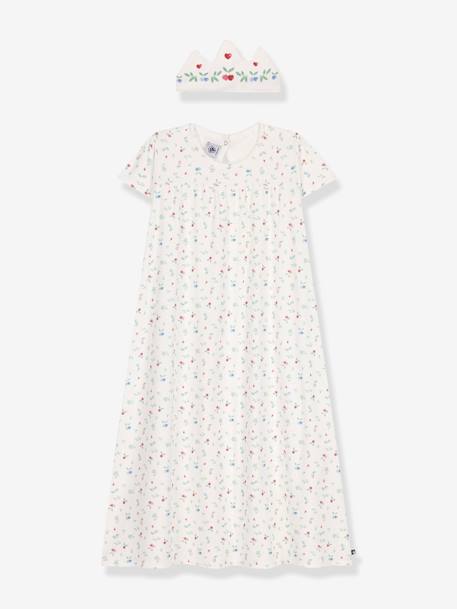 Chemise de nuit et tiare enfant blanc - vertbaudet enfant 