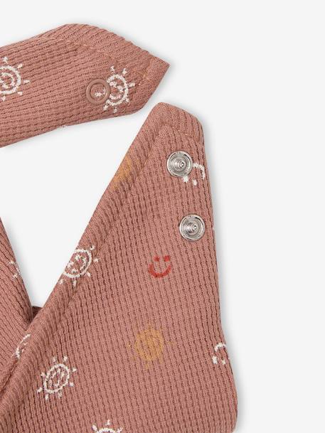 Combinaison bébé et bavoir nid d'abeille coffret cadeau noisette - vertbaudet enfant 