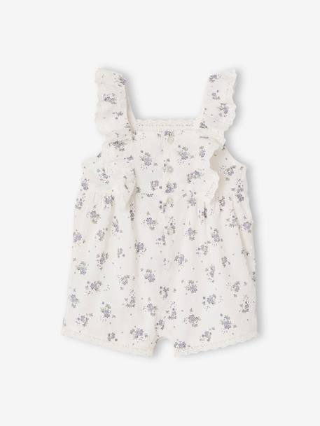 Combishort cérémonie en plumetis bébé blanc imprimé - vertbaudet enfant 