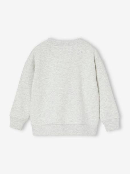 Sweat grand motif Skate garçon blanc chiné - vertbaudet enfant 