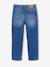 Jean fille droit MorphologiK tour de hanches Fin bleu foncé+denim bleached+stone - vertbaudet enfant 