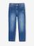 Jean fille droit MorphologiK tour de hanches Fin bleu foncé+denim bleached+stone - vertbaudet enfant 