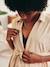 Robe longue popeline de coton grossesse et allaitement sable - vertbaudet enfant 
