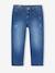Jean fille droit MorphologiK tour de hanches large bleu foncé+denim bleached+stone - vertbaudet enfant 