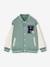 Sweat garçon molleton style teddy badge en bouclettes. anthracite+marine+vert émeraude+vert sapin - vertbaudet enfant 