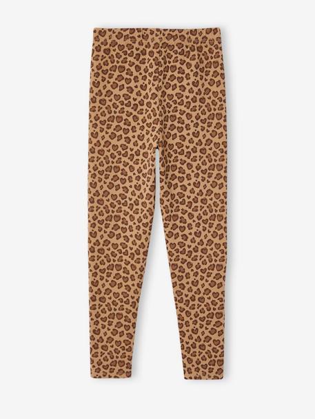 Lot de 2 leggings fille Basics anthracite+beige+bleu nuit+marron imprimé - vertbaudet enfant 