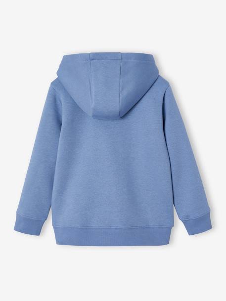 Sweat garçon zippé à capuche motif poitrine blanc chiné+bleu chambray+bleu nuit+noix de pécan+rouge+turquoise - vertbaudet enfant 