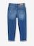 Rechte jeans MorphologiK meisjes heupomvang Small donkerblauw+gebleekt denim+stone - vertbaudet enfant 