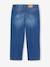 Jean fille droit MorphologiK tour de hanches large bleu foncé+denim bleached+stone - vertbaudet enfant 