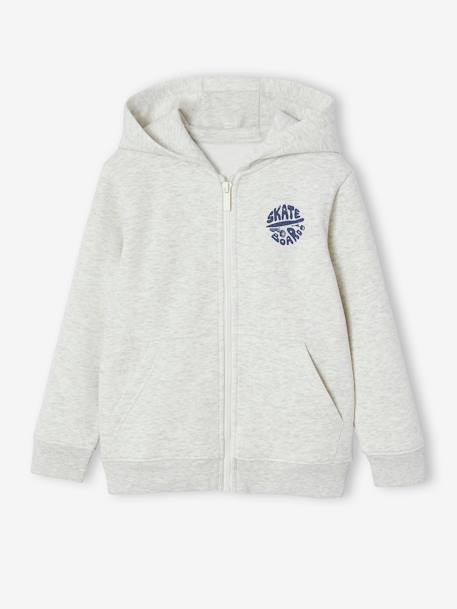 Garçon-Sweat garçon zippé à capuche motif poitrine