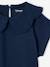 Meisjesshirt met geborduurde kraag ecru+koraal+marineblauw - vertbaudet enfant 