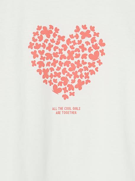 Set van 3 BASICS meisjesshirts met lange mouwen antraciet+groengrijs+koraal+roze (poederkleur) - vertbaudet enfant 