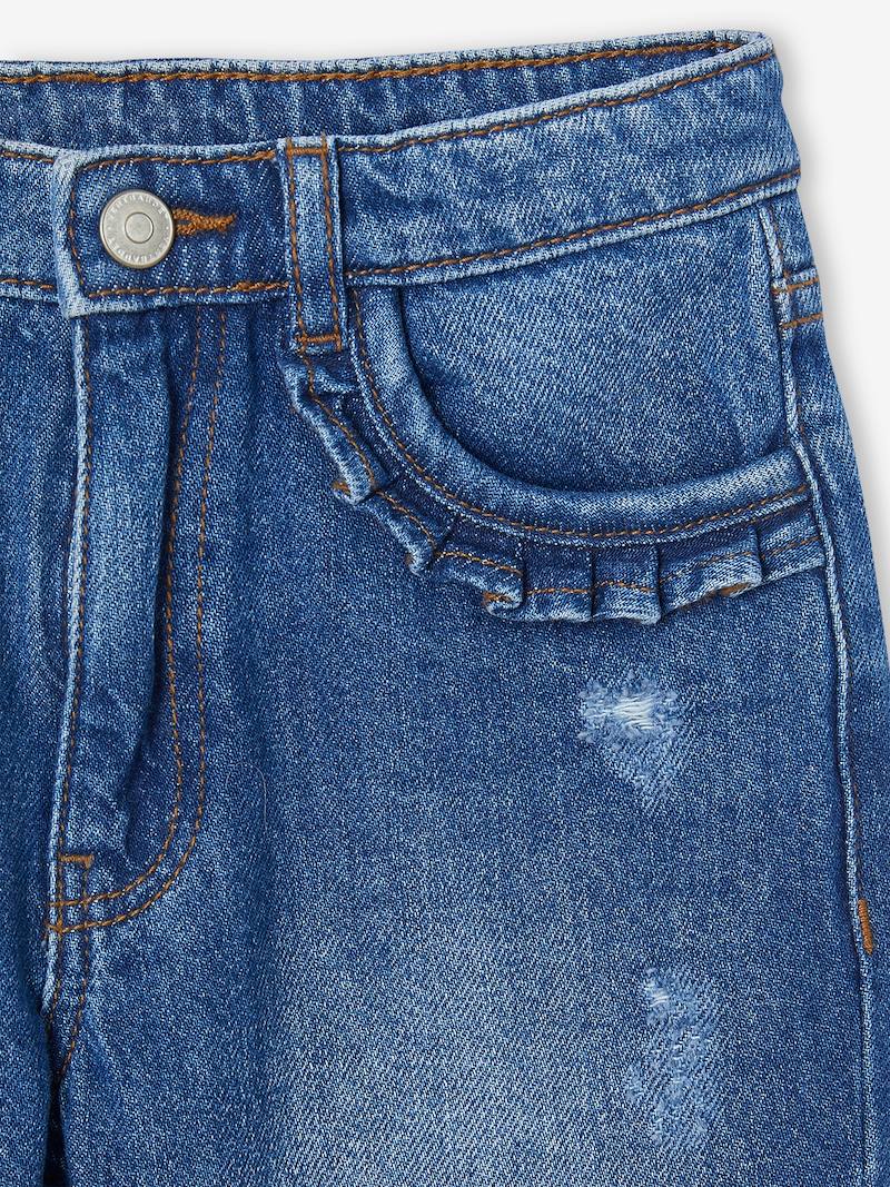 Jean Waterless écologique Jean Slim Fille Vertbaudet MorphologiK - Tour De Hanches Medium, Denim Waterless Noir, Taille 14A Jean Slim Fille MorphologiK