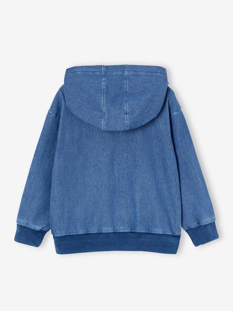 Sweat zippé avec poches couleur denim stone - vertbaudet enfant 