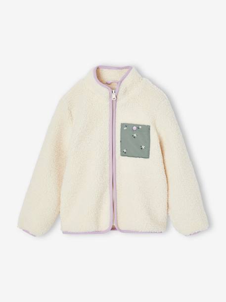 3-in-1 parka voor meisjes groengrijs - vertbaudet enfant 