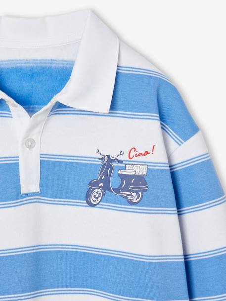 Gestreepte jongenstrui met polokraag blauw, gestreept - vertbaudet enfant 