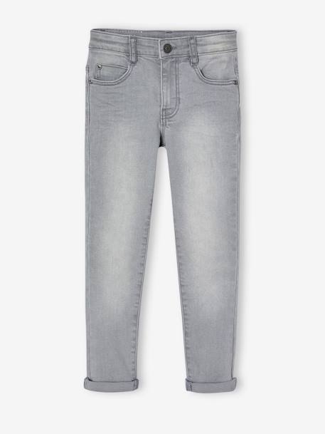 Slim fit jongensjeans Morphologik 'waterless' heupomtrek SMALL DENIM DONKERGRIJS+denimgrijs+double stone+RUW DENIM+STONE+zwart denim - vertbaudet enfant 