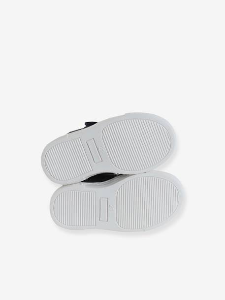 Baskets bébé garçon cuir à scratchs marine - vertbaudet enfant 