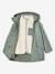 3-in-1 parka voor meisjes groengrijs - vertbaudet enfant 