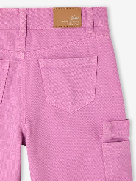 Pantalon cargo large fille violet - vertbaudet enfant 
