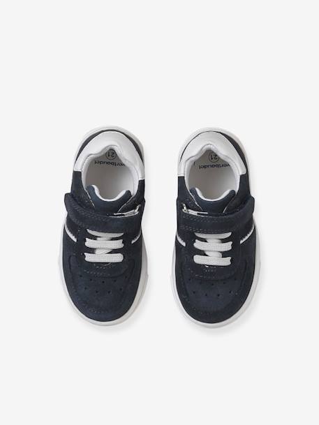 Geweven en klittenband baby lederen manden marineblauw - vertbaudet enfant 