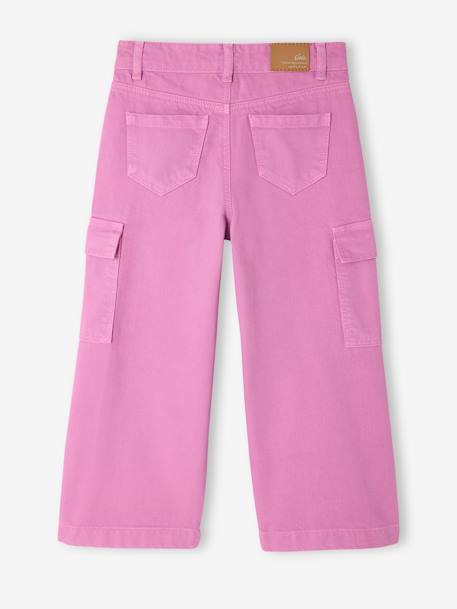 Pantalon cargo large fille violet - vertbaudet enfant 