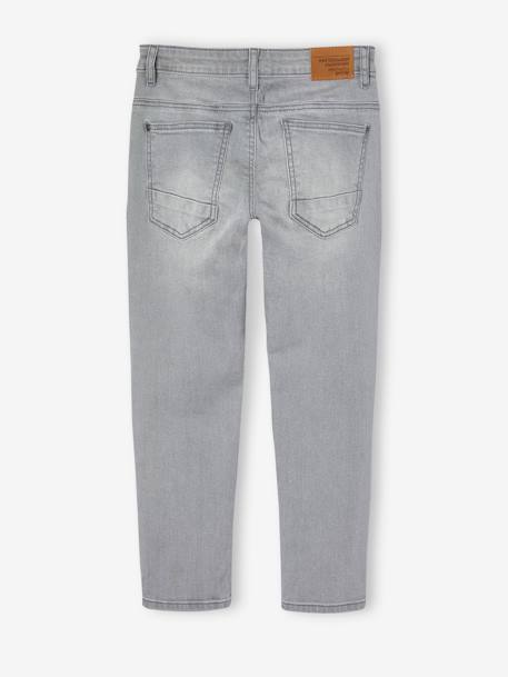 Slim fit jongensjeans Morphologik 'waterless' heupomtrek LARGE DENIM DONKERGRIJS+denimgrijs+double stone+RUW DENIM+STONE - vertbaudet enfant 