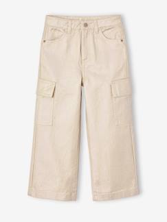 -Pantalon cargo large irisé fille