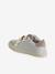 Baskets enfant fille cuir à scratchs écru+lot blanc - vertbaudet enfant 