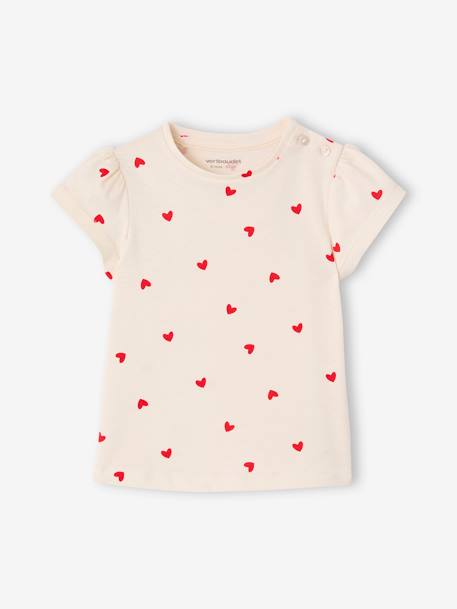 Lot de 2 t-shirts Basics bébé manches courtes rose pâle - vertbaudet enfant 