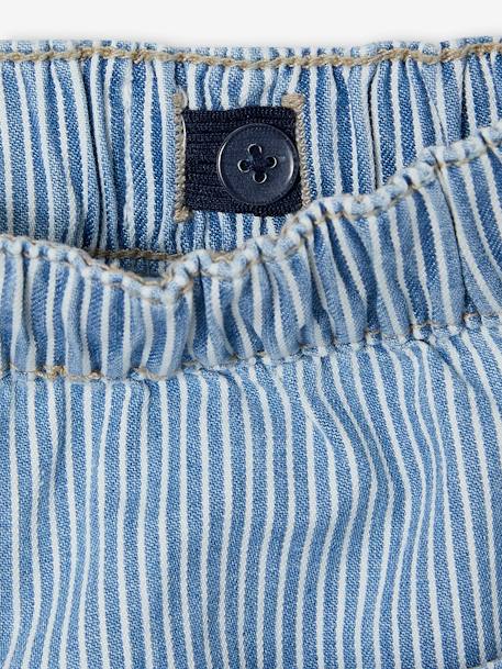 Bermuda garçon jean facile à enfiler bleu imprimé+denim gris+double stone+rayé bleu+stone - vertbaudet enfant 