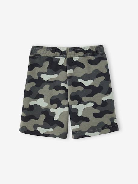 Camouflage bermuda voor jongens, gemakkelijk aan te trekken kaki - vertbaudet enfant 