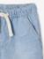 Bermuda garçon jean facile à enfiler bleu imprimé+denim gris+double stone+rayé bleu+stone - vertbaudet enfant 