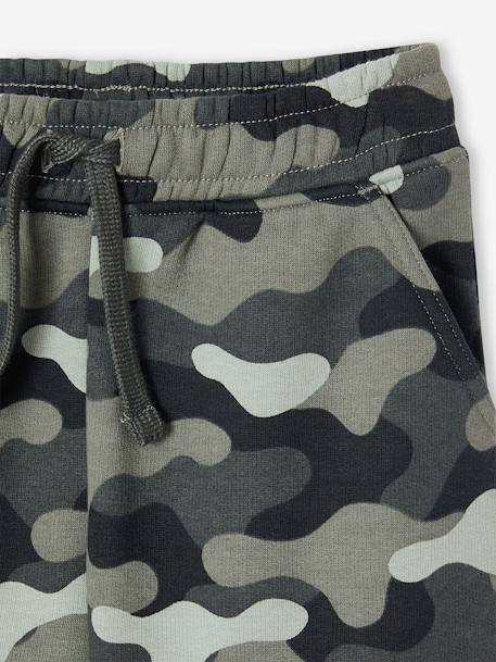 Camouflage bermuda voor jongens, gemakkelijk aan te trekken kaki - vertbaudet enfant 