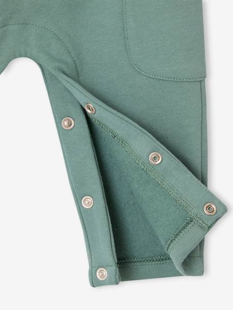Ensemble bébé T-shirt et salopette en molleton personnalisable caramel+vert émeraude - vertbaudet enfant 