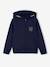 Sportset voor meisjes met hoodie en legging van technisch materiaal marineblauw - vertbaudet enfant 