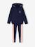 Sportset voor meisjes met hoodie en legging van technisch materiaal marineblauw - vertbaudet enfant 