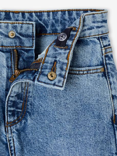 Jean fille large morphologik tour de hanches fin bleu foncé+bleu moyen - vertbaudet enfant 