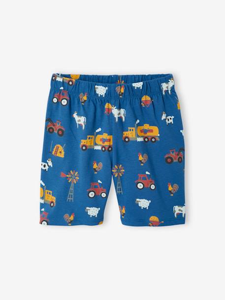 Set van 2 pyjamabroeken voor jongens met boerderijthema koningsblauw - vertbaudet enfant 