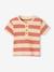 T-shirt met strepen voor baby's in honingraat gebreid terracottategel - vertbaudet enfant 