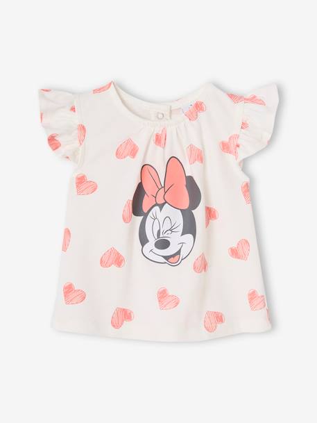 Disney® babyset T-shirt en short Minnie Hearts koraal - vertbaudet enfant 