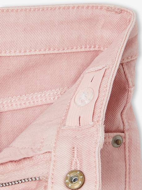 Slim meisjesbroek smalle lichaamsbouw antraciet+roze (poederkleur) - vertbaudet enfant 