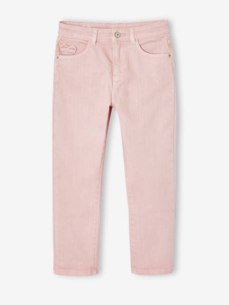 Pantalon slim fille morphologique large anthracite+rose poudré+vert sauge - vertbaudet enfant 