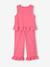 Meisjesset blouse + 7/8e broek saliegroen+snoepjesroze - vertbaudet enfant 