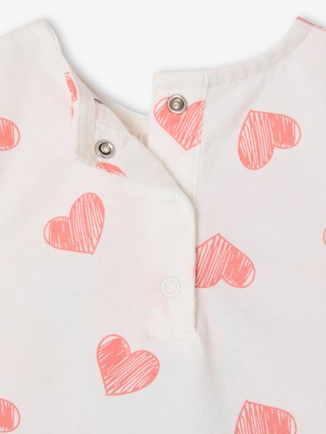 Ensemble Disney bébé t-shirt et short Minnie Coeurs corail - vertbaudet enfant 