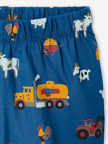 Set van 2 pyjamabroeken voor jongens met boerderijthema koningsblauw - vertbaudet enfant 