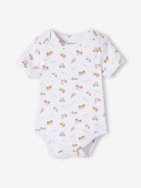 Lot de 5 bodies bébé garçon manches courtes coffret cadeau bleu - vertbaudet enfant 